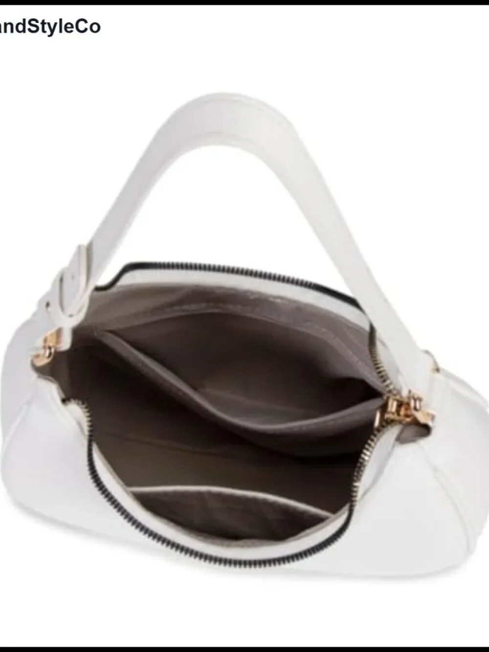 Crescent Hobo Bag for Women Cute Underarm Purse Mini Clutch Vegan PU Leather
